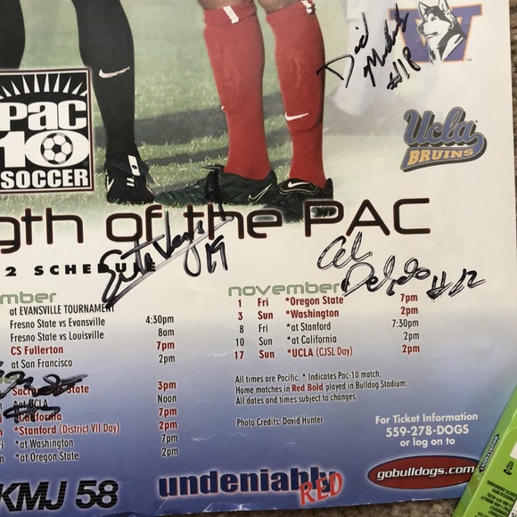2002 FRESNO STATE MENS SOCCER SIGNED TEAM POSTER - Picture 10 of 11